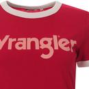 WRANGLER Women's Retro 1970s Logo Ringer Tee MR