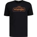 wrangler mens slogan print crew neck tshirt black