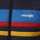WRANGLER Retro 70s Rainbow Puffer Jacket (Navy)