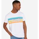 WRANGLER Retro Rainbow Stripe Summer Logo T-Shirt