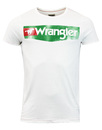 WRANGLER Retro 70s Wash Logo T-Shirt VINTAGE WHITE