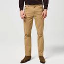 Wrangler Texas 5 Pocket Twill Trousers in Tigers Eye 112371695 Front Photo