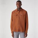 Wrangler Waffle Textured Knit Overshirt in Toffee 112341060