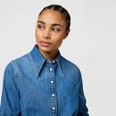 Wrangler Regular Femme Peplum Retro Denim Shirt LH