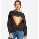 wrangler womens retro graphic logo sweater black