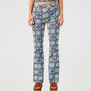 Wrangler Mid Rise Bootcut 70s Floral Print Jeans