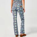Wrangler Mid Rise Bootcut 70s Floral Print Jeans