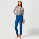 Wrangler 70s Psychedelic Latigo Print Slim Fit Top