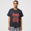 Wrangler Women's Psychedelic Graphic Girlfriend Tee in Faded Black 112373022 Model Photo