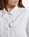 WRANGLER Women's Retro 60s Mod White Denim Jacket