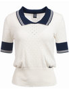 Kate MADEMOISELLE YEYE 60s Mod Perf Knit Polo Top