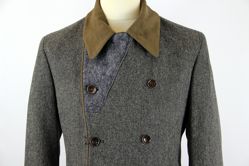 1 LIKE NO OTHER Petrus Retro 60s Mod Brit Cloth Tweed Overcoat