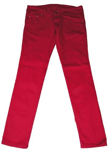 'Red Drainpipe Jeans'