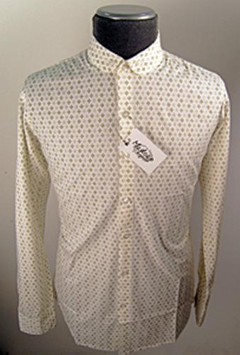 'Madryn' - Retro Sixties Round Collar Shirt