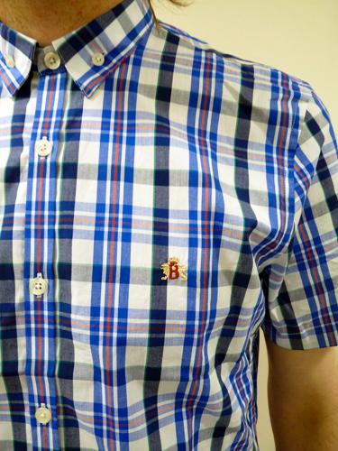 Jack BARACUTA Mens Mod Button Down S/S Retro Shirt