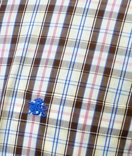 'Jefferson' BARACUTA Retro Mod Mens Checked Shirt 