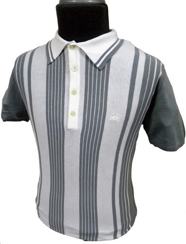 'Broadway' BARACUTA Striped Knitted Mens Polo (P)