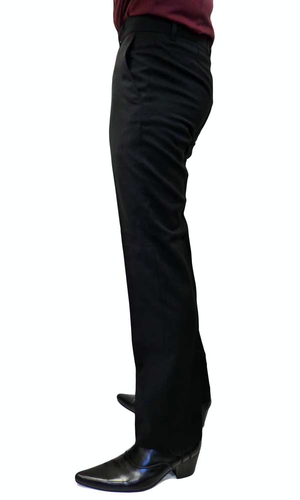 BEN SHERMAN Mens Retro 60s 2 Piece Black Mod Suit