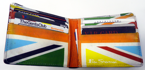 BEN SHERMAN Retro Multi Colour Union Jack Wallet 