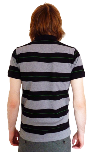 BEN SHERMAN Mens Retro Stripe Pique Mod Polo Shirt