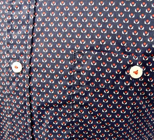 BEN SHERMAN Sixties Mod Op-Art Retro Pattern Shirt