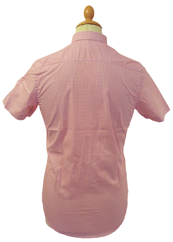 BEN SHERMAN Retro 60s Op Art Pattern Mod Shirt R