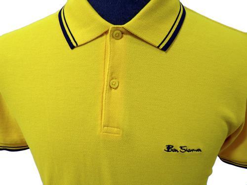 Romford Mens Retro BEN SHERMAN Mod Polo Shirt (SF)