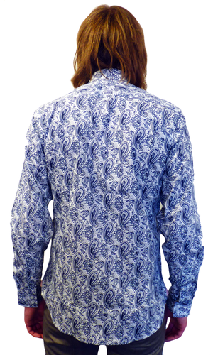 BEN SHERMAN Mens 60s Paisley Tailored Mod Shirt G