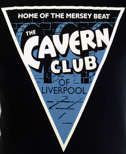 CAVERN CLUB Triangular Logo Retro 60s Mod T-Shirt