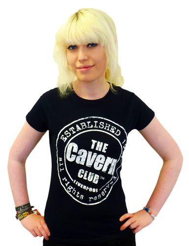 CAVERN CLUB Stamp Logo Retro Womens T-Shirt (B)
