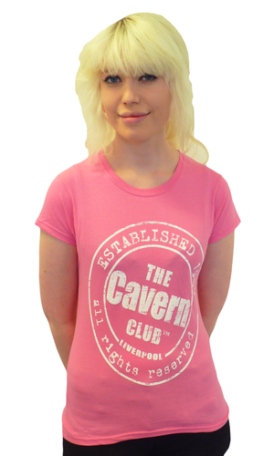 CAVERN CLUB Stamp Logo Retro Womens T-Shirt (P)