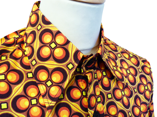 Dotsgrid CHENASKI Retro Seventies Style Mod Shirt