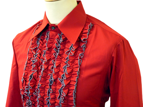 Ruche CHENASKI Retro Sixties Mod Tuxedo Shirt (B)