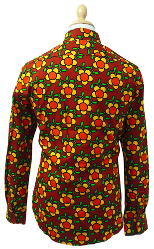 Flowergrid CHENASKI Retro Sixties Floral Mod Shirt