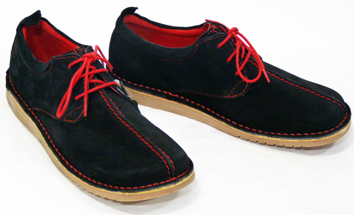 Dusty - Retro Sixties Mod Suede Centre Seam Shoes
