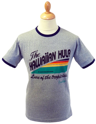 Hula DUNLOP RETRO Mens Indie Mod Graphic T-Shirt G
