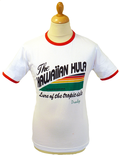 Hula DUNLOP RETRO Mens Indie Mod Graphic T-Shirt W