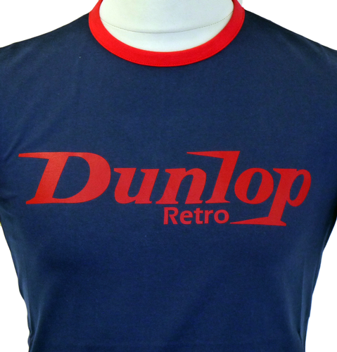 DUNLOP RETRO Mens 70s Indie Mod Logo T-Shirt N
