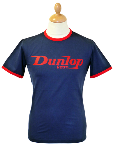 DUNLOP RETRO Mens 70s Indie Mod Logo T-Shirt N