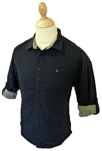 Simples FLY53 Mens Retro Button Sleeve Indie Shirt