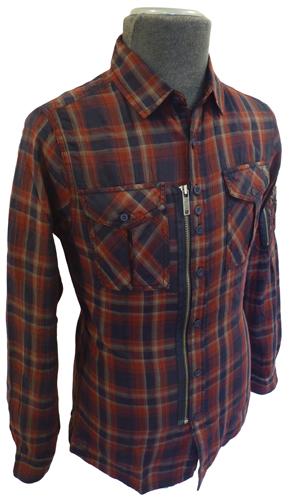 'Underbelly' FLY53 Mens Retro Indie Check Shirt