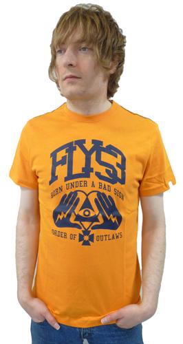 'Bad Sign' FLY53 Mens Retro Indie Logo T-shirt (O)