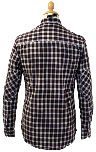 The Burlington Check Shirt | FARAH 1920 Retro 60s Mod L/S Mens Shirts
