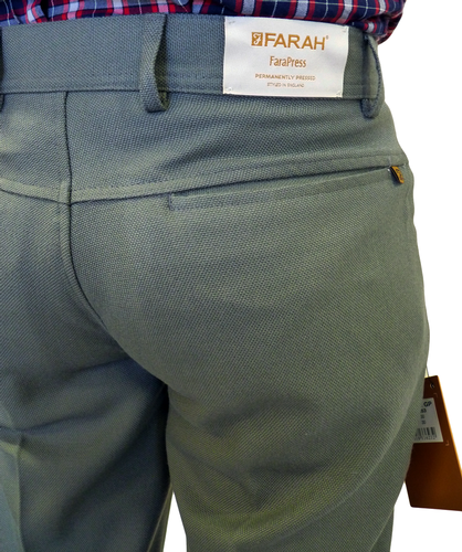 Farah Classic Hopsack Frogmouth Pocket Straight Leg Trouser Black W34- L27  : Amazon.co.uk: Fashion