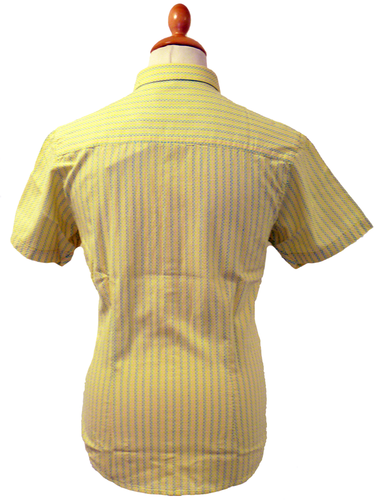 Cavendish FARAH VINTAGE 60s Mod Dobby Stripe Shirt