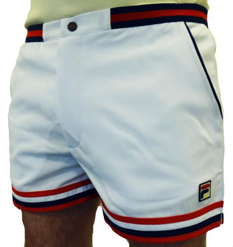 mens white fila shorts