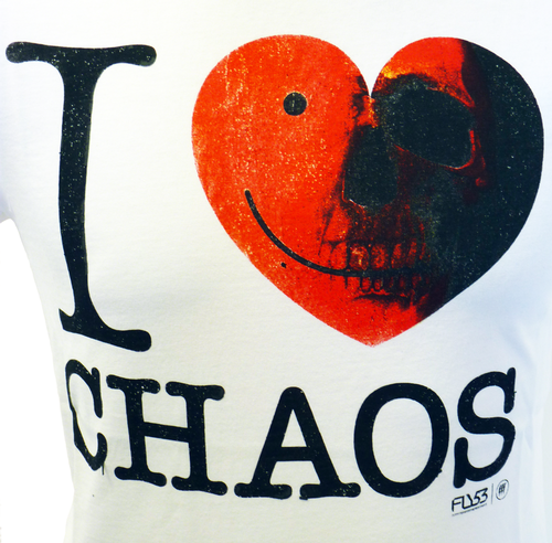 I Love Chaos FLY53 Retro Seventies Indie Logo Tee
