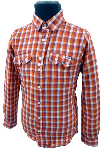 'Cripes' FLY53 Retro Indie Check Military Shirt