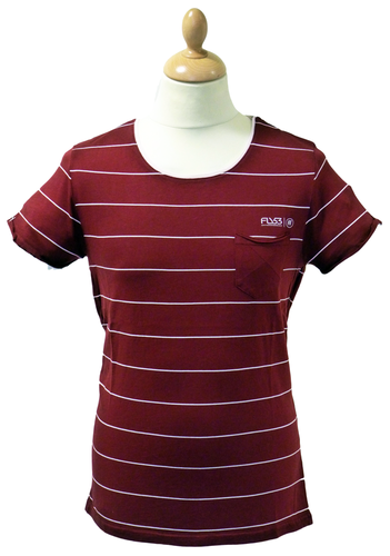 Quaker FLY53 Mens Retro Indie Mod Stripe T-Shirt