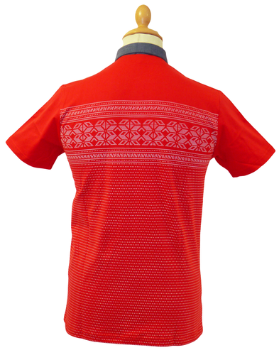 Porthmadog GABICCI VINTAGE Fair Isle Print Polo R